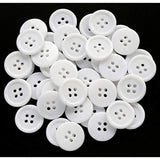 23/32 Inch (17.5Mm) White Color Buttons Sewing Flatback Button For Shi
