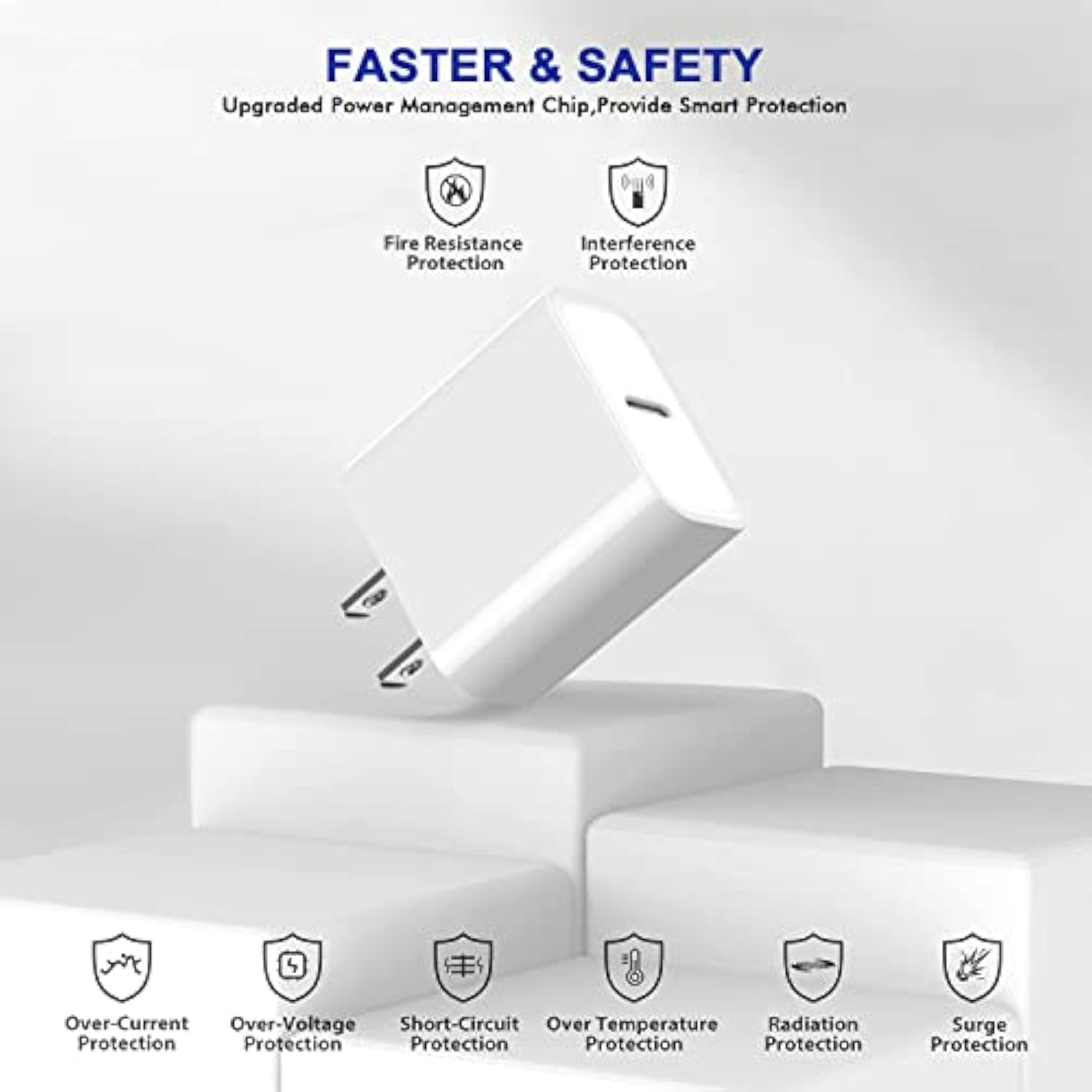 3Pack Iphone 16/15 Charge Block,Usb C Charger,I Phone Charger Adapter Quick Fast Charger Adapter Plug 20W Power Delivery Type C Fast Charging Block For Iphone 16/15/14/13/12,Ipad Pro/Air/Mini/Airpods