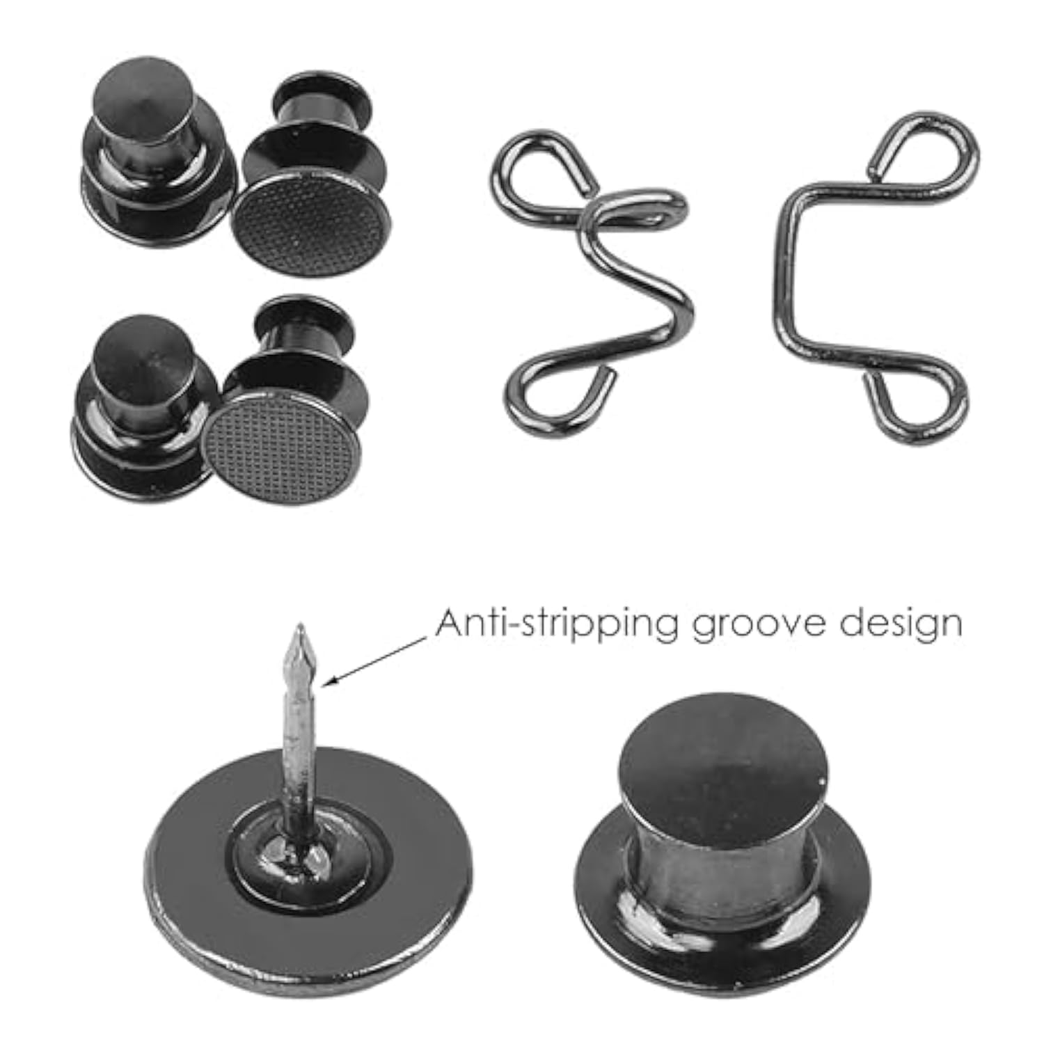 4 Sets Adjustable Nail-Free Waist Buckles,  Adjustable Waist Buckle Ex