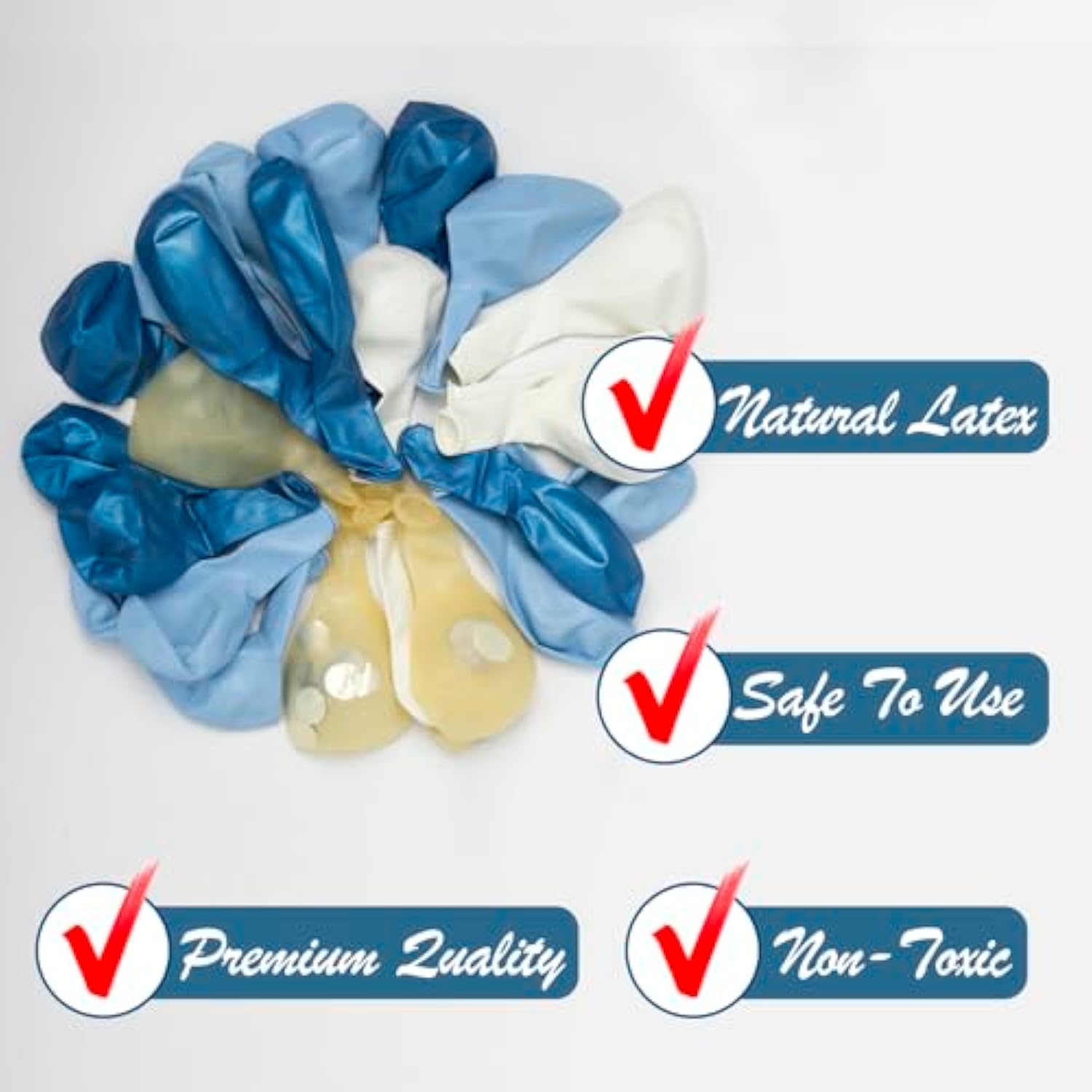 Blue Balloon Garland Arch Kit, 109 Pcs Macaron Blue Confetti & Metalli