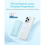 ANKER Zolo Magnetic Power Bank, Compact 10,000mAh Wireless Portable Charger with 30W Max Fast Charging, Skin-Friendly and Durable Battery Pack, for iPhone 16/15/14 Series, AirPods, and More