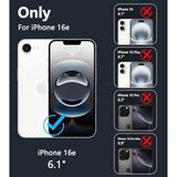 For Iphone 16E Case Glitter: For Iphone 16E 2025 Bling Sparkle Clear Anti Yellowing Rugged Case Grade Protection Slim Cases | Scratch-Resistant Transparent Cell Phone Cover (Shiny)