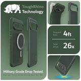 TUDIA MergeGrip [Compatible with Magsafe & Pixelsnap] for Google Pixel 10 Pro XL Case 2025, [Military Grade] Dual-Layer Shockproof Slim Non-Slip Heavy Duty Protective Phone Cases – Pine Green