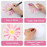 63Pcs Spring Flowers Cutouts Paper With 100Pcs Glue Points For Wall Bulletin Board Decorations Or Theme Party Or Classroom Decor Supplies