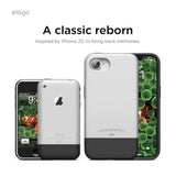elago Magnetic Original 2G Case Compatible with iPhone 16e Case 2025, Precise Camera Cutouts, Strong Magnetism, Full Body Protective Cover, Shockproof, (Silver/Black)