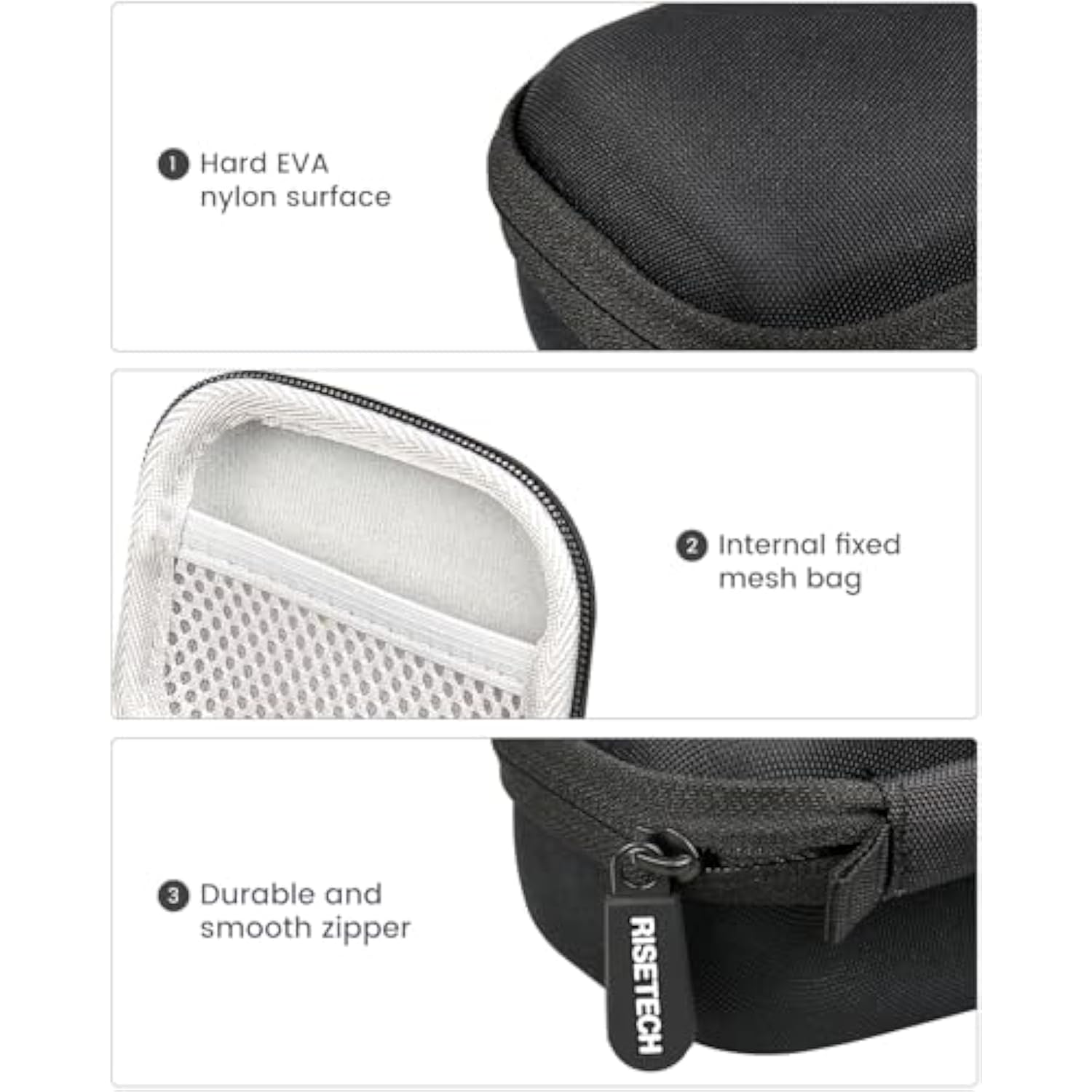 Earbud Case Compatible With Beats Powerbeats Pro 2 Wireless Bluetooth Earbuds, Portable Travel Hard Shell Earphone Case - With Clip (Black)