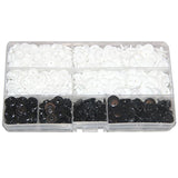 150 Sets Kam Snaps + Storage Container, White & Black Size 20 T5 Plast