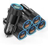 6 Pack Usb C Car Charger, 38W Dual Usb-C + Usb-A Car Charger Adapter Fast Charge Pd/Qc 3.0 Cigarette Lighter Adapter Usb Charger Plug For Iphone 16/15/14/13/12/11/Pro Max, Ipad, Samsung,Pixel