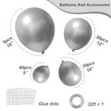 Silver Balloon Garland Kit: Metallic Party Decorations, 105 Pcs