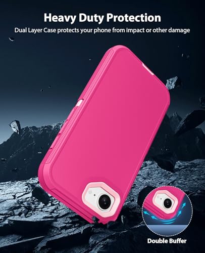 Case for iPhone 17e 5G 2026, Heavy Duty & Rugged Dual-Layer with USB C Port Anti Dust/Scratch Shockproof Protection Phone Cases, Armor Back Cover for