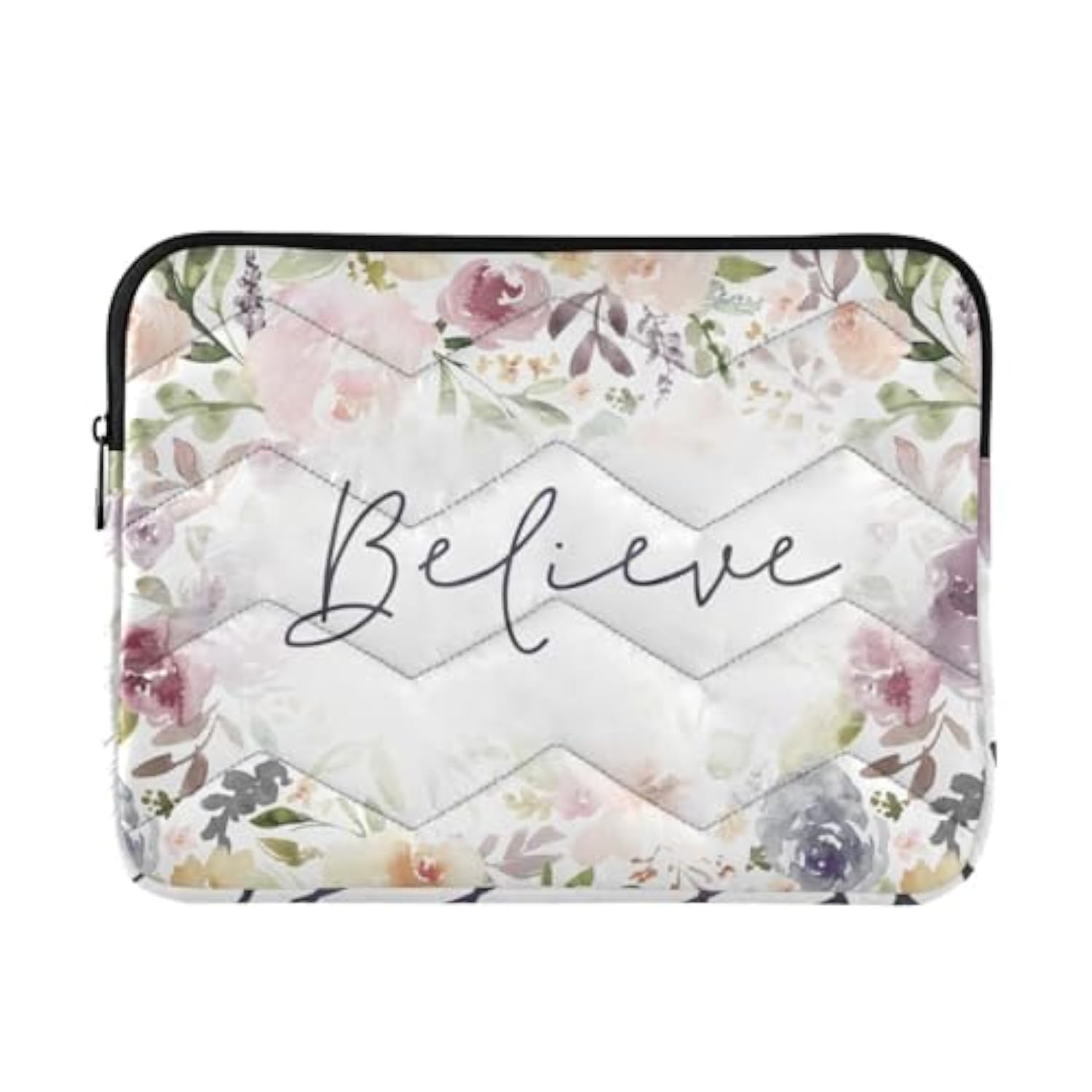 Have Faith Believe Christian Rose Flowers Laptop Sleeve Case 13, 13.3, 14 Inch, Computer Cases For Pad Tablet, Waterproof Briefcase Bag