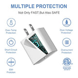 2-Pack USB C Charger Block, Fast Charger for iPhone 15/14/13 and Galaxy S22