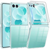 For Samsung-Galaxy Z-Flip-7 Clear Case: Military Grade Drop Protection Anti Yellowing Cell Phone Cover - Rugged Shockproof Protective Bumper Transparent Phonecase