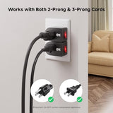 [Etl Listed] 3-Pack Grounded Outlet Switch With On Off, Plug Switch On Off, Single Outlet Adapter, Black