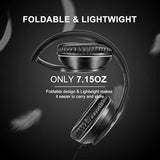 X6 Over-Ear Headphones, Foldable, Stereo Bass, Wired, 1.45M Cable, Black
