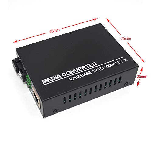 10/100Mbps Ethernet Media Converters, Bi-Directional Single-Mode Sc Fiber - A Pair Of 10/100Base-Tx To 100Base-Fx Up To 20Km(12.4Mi)