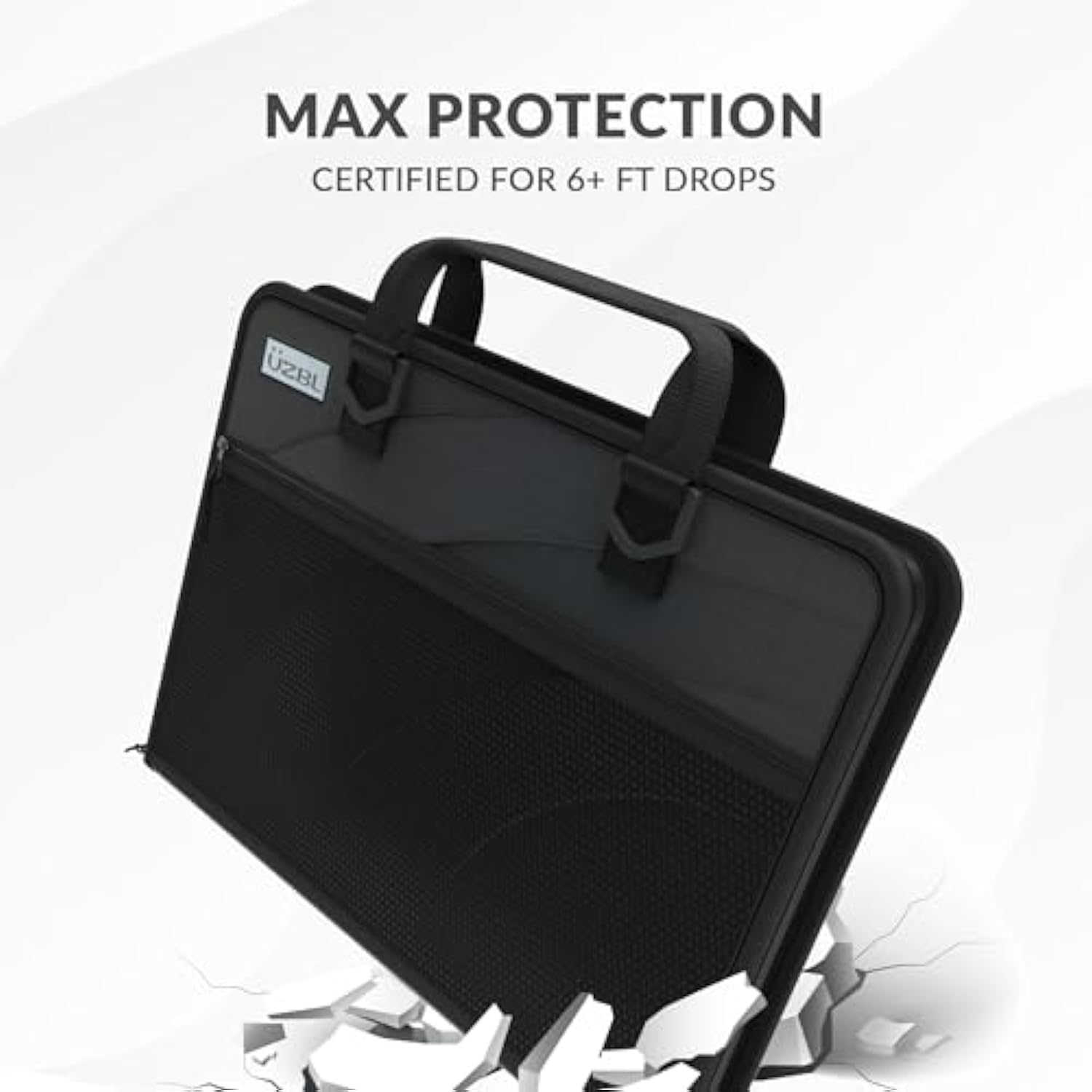 13-14 Inch Zip Lite Always-On Chromebook Protective Hard Case With Accessory Pouch & Shoulder Strap