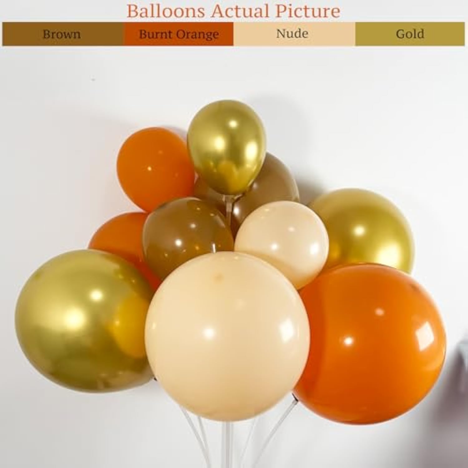 Fall Balloon Arch Kit 145pcs Terracotta Orange Nude Gold Balloons for Baby Shower Party