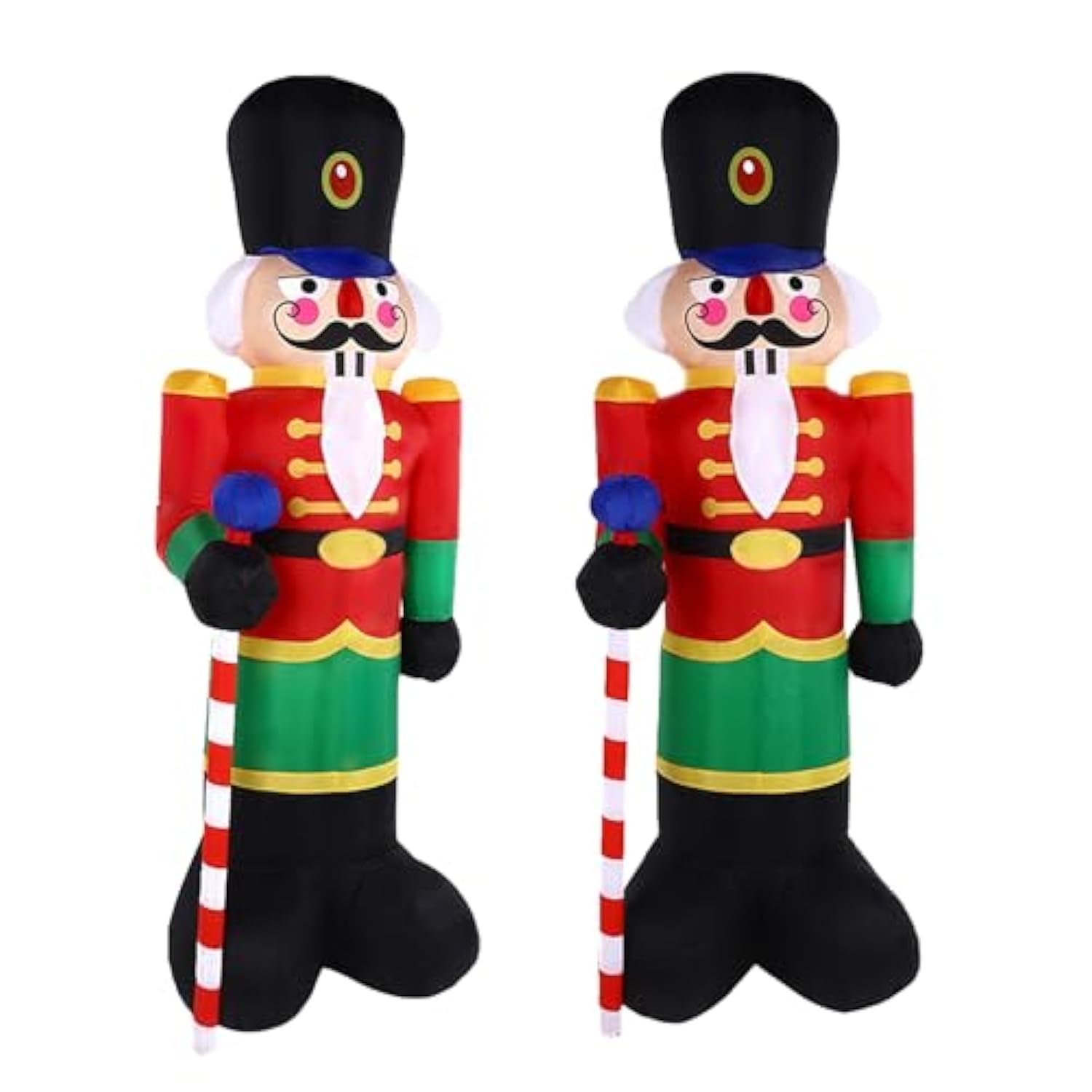 2 Packs 8Ft Nutcracker Soldier Christmas Inflatable Decor For Yard/Outdoor/Lawn/Porch Decor