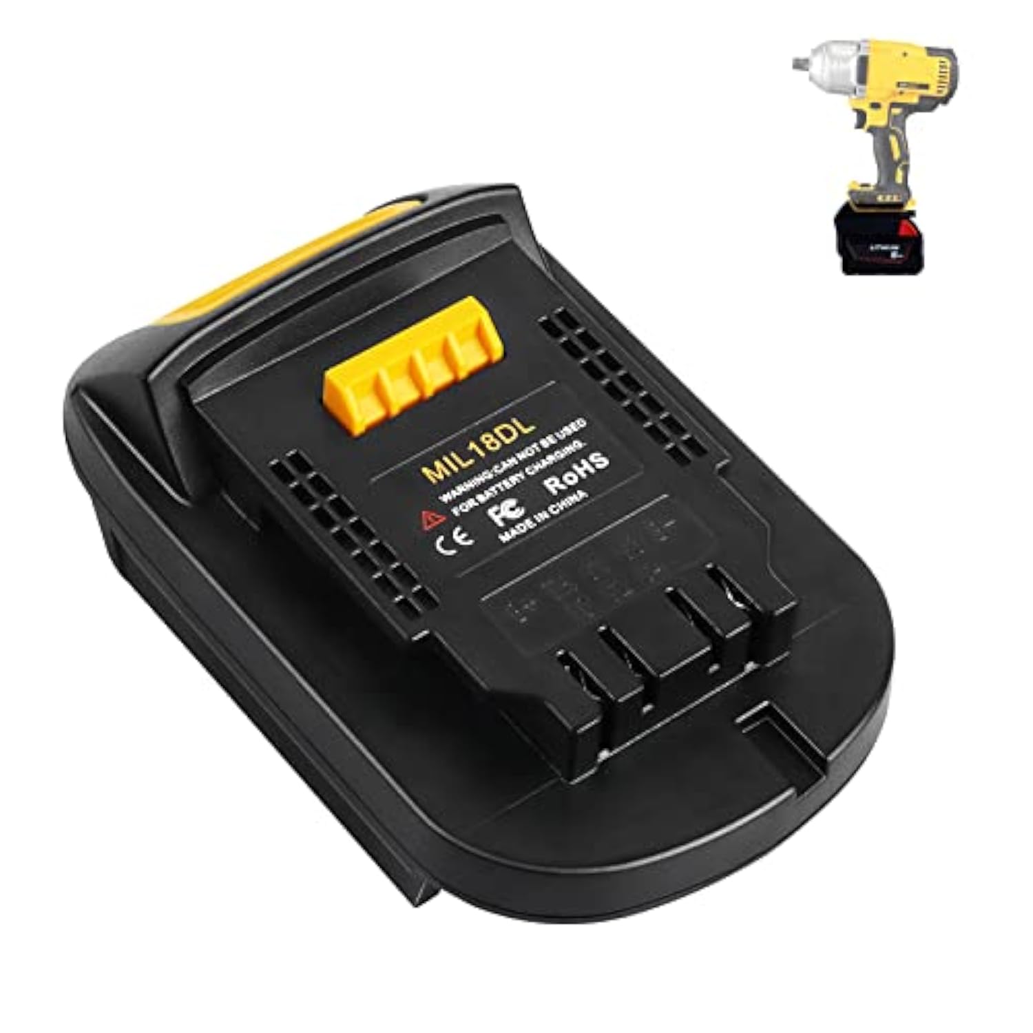 Milwaukee to Dewalt 18V-20V Battery Adapter Converter for Cordless Tools