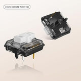 Kailh 1350 Chocolate White Low Profile Mechanical Keyboard Switches,Clicky Rgb/Smd Switch(72Pcs,Choc White)