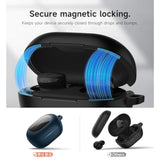 Magnetic Case for Bose QuietComfort Earbuds 2024, Rugged Shockproof Protective Cover with Magnetic Lok and Carabiner, Navy Color