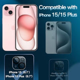 JETech Camera Lens Protector for iPhone 15 6.1-Inch and iPhone 15 Plus 6.7-Inch, 9H Tempered Glass, Anti-Scratch, Case Friendly, Does Not Affect Night Shots, HD Clear, 3-Pack