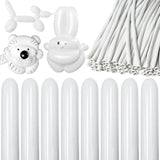 260 Balloons White Twisting Animal Balloon Thickening Latex Modeling Long Magic Balloon For Animal Model Skinny Clown Christmas Birthday Wedding Party Garland Decorations 100Pcs