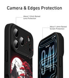 for 17 Pro Max Case Anime Compatible with Magsafe, Silicone Black Cute Japanese Anime Design Magnetic Shock Proof Heavy-Duty Protection Phone Case