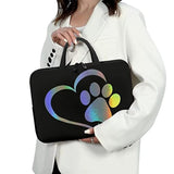 17 Inch Cute Dog Paw Laptop Sleeve, Protective Tablet Case With Handle, Computer Bag Carrying Case Portable Neoprene Notebook Cover Messenger Briefcase For Travel/Business/School/Men/Women