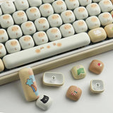 Pbt Keycaps 137 Keys Mog Profile Bun Cat Paradise Keycaps Dye-Sublimation Cute Keycap Set Custom Keycap For Cherry Gateron Mx Swithes Mechanical Keyboards