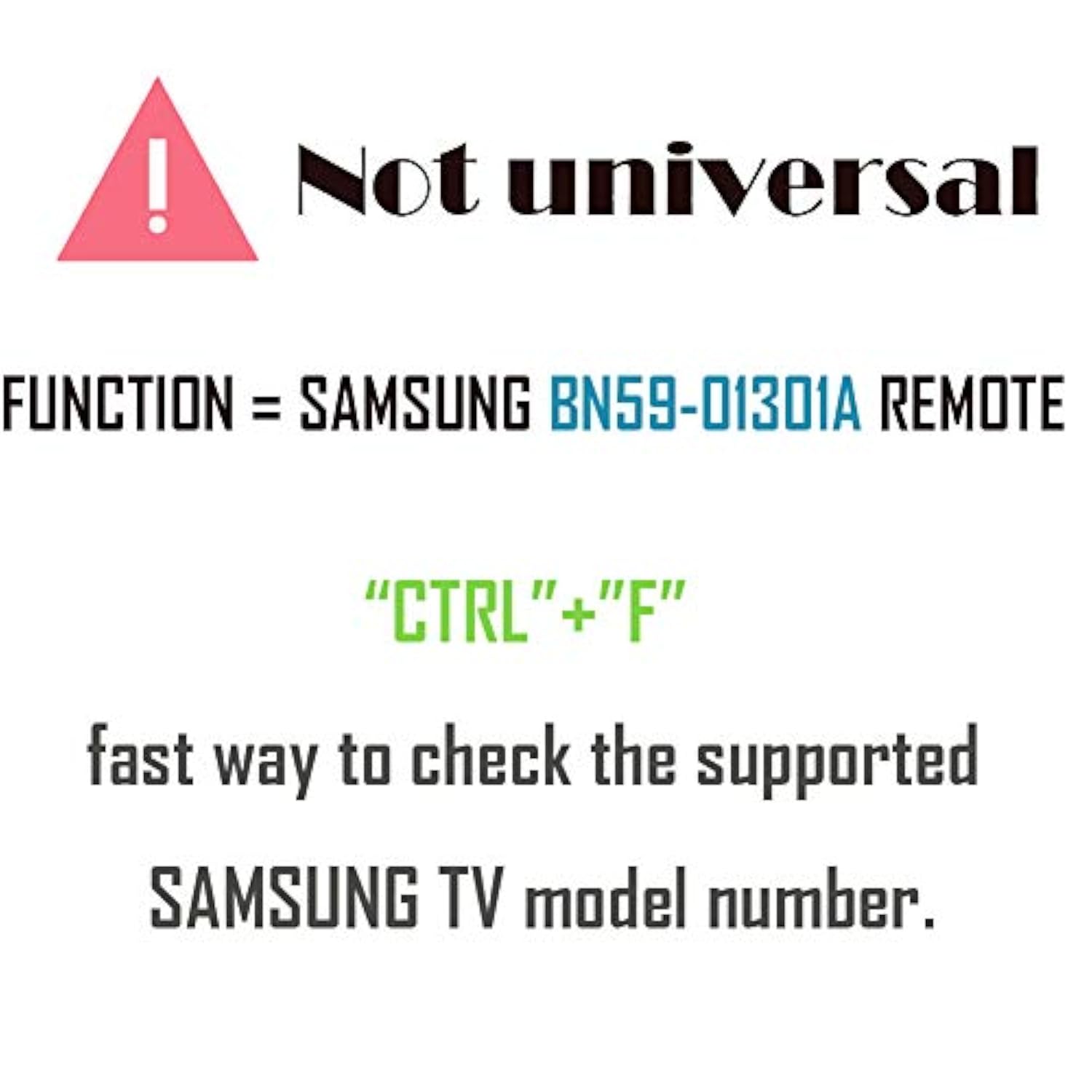 Bn59-01301A Replacement For Samsung Tv Remote Control (Non Universal) For Un55Nu6900 Un32N5300 Un43Nu6900 Un50Nu6900 Un50Nu7100 Un55Nu7100 Un55Nu7300 Un65Nu7100 With Gp Alkaline 2 Pcs Batteries