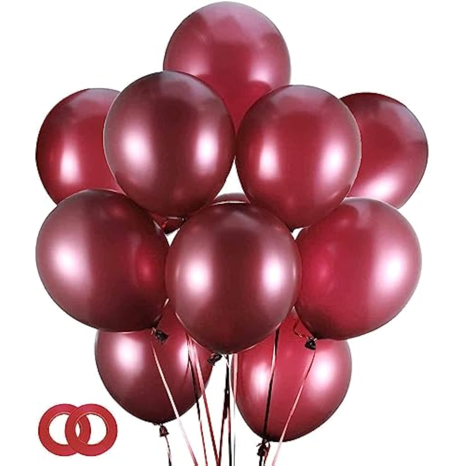 Latex Balloons, 100-Pack, 12-Inch Burgundy(Burgundy)