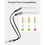 Headset Splitter, 3.5Mm Headphone Mic Splitter Cable For Headset With Separate Audio Microphone Jacks (Not For Dual Audio Jacks)