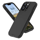 For Iphone 13 Pro Max Case And 12 Pro Max Case, Full Body Protection Heavy Duty Shockproof Military Grade 3 In 1 Silicone Rubber With Hard Pc Rugged Durable Phone Cover 6.7 Inch (Black)