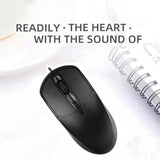 Wired Usb Computer Mouse - Silent Click, Ergonomic Comfort Grip, Braided Cable, Plug And Play, For Pc, Laptop And Desktop (Black)