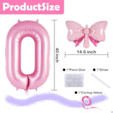 Pink Coquette Birthday Decorations 31 13 Balloon Numbers For Women, Coquette Bow Balloons Foil Mylar Large 40” Bow Birthday Decorations 31Th Balloon Birthday Party Supplies (Number 31 13 Balloons)
