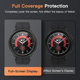 Jetech Screen Protector For Samsung Galaxy Watch 5 Pro 45Mm, Full Coverage Tempered Glass, Hd Clear, 3 Pack