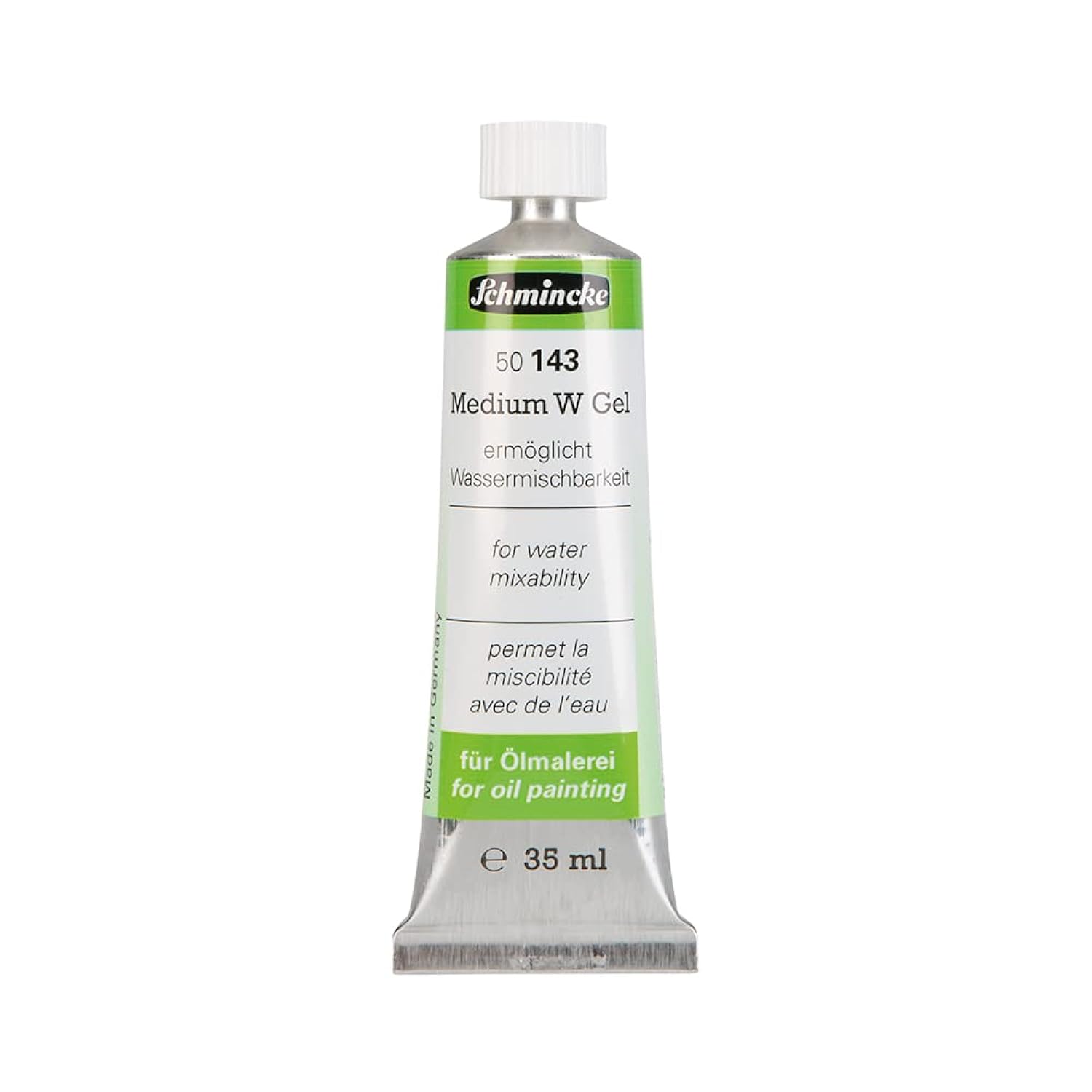 - Medium W Gel, Tube 35 Ml, 50143009, Jelly Like Medium, Makes Oil Colours Water-Mixable, Increases Gloss And Transparency, Odourless