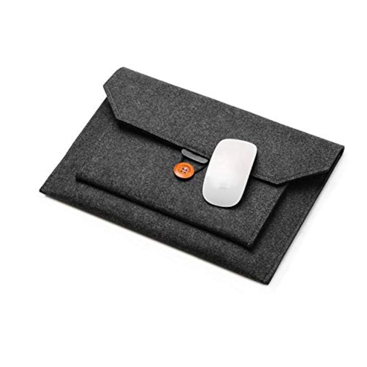 Felt Laptop Sleeve Bag Cover Pouch Case For Microsoft Surface Pro 9 8 X 13'', Surface Pro 7 7+ 6 12.3'', Google Pixel Slate 12.3'', Ipad Pro 12.9, Samsung Chromebook Plus V2 12.2, 12'' Ubook X (Gray)