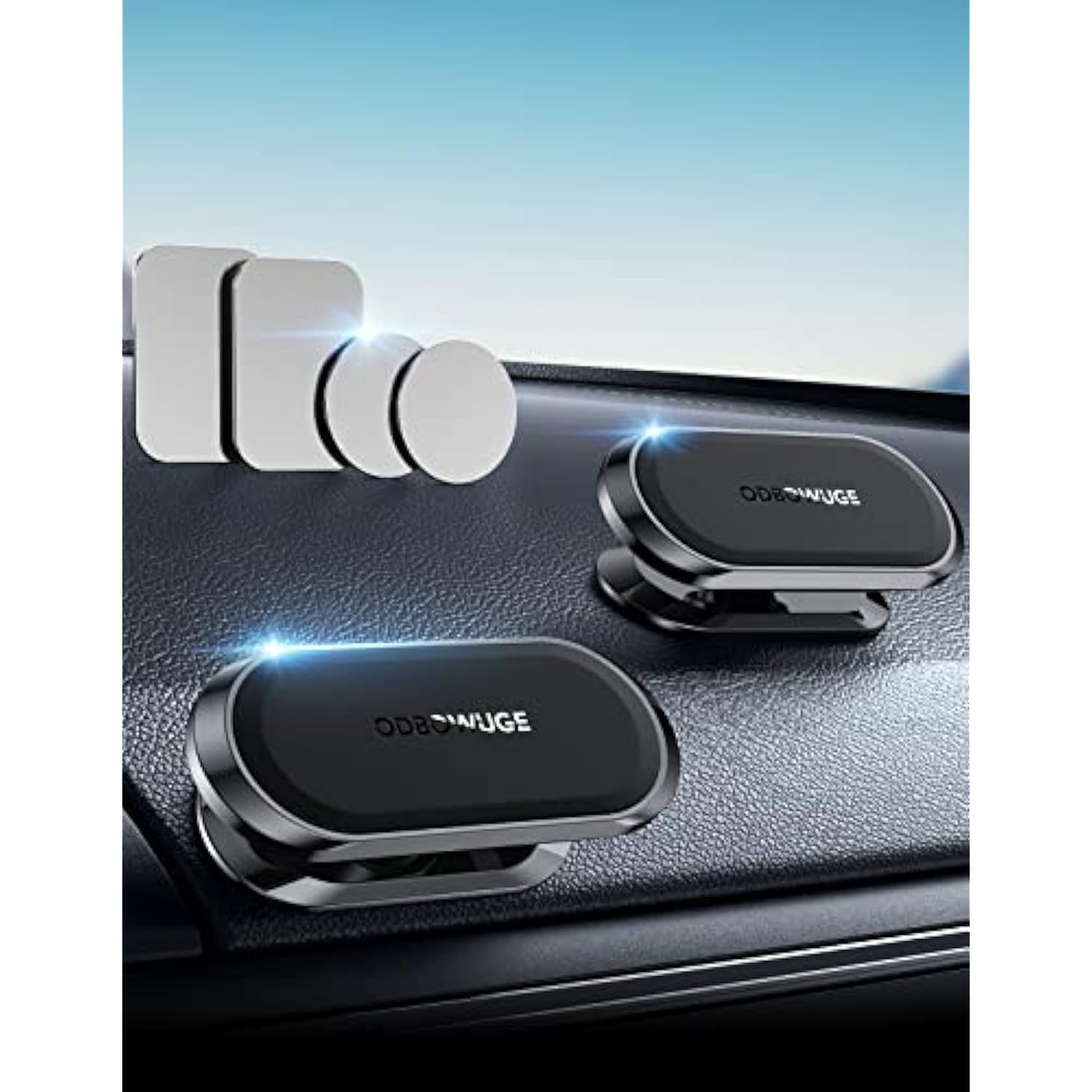 Magnetic Phone Holder For Car[2 Pack],Phone Holders For Your Car [Upgrade Magnet] -360 Rotation,Car Magnet Phone Mount Compatible With All Cell Phone