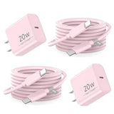 Pink Car Accessories Usb C Cable 17 Iphone Charger Fast Charging 6Ft 20W Usb-C Power Adapter Iphone 16 Pro Max Charger Cord For Iphone 17 Air 15 Plus 16E, Ipad Air, Galaxy Z Flip 7 Z Fold S25 [2-Pack]