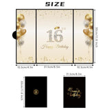 Sweet 16 Party Decorations Black Gold Sweet 16 Guest Book Alternative, Happy Sixteen Birthday Signing Card Board, 16Th Birthday Decorations For Boys Girls, 16Th Anniversary Gifts (Black Gold)