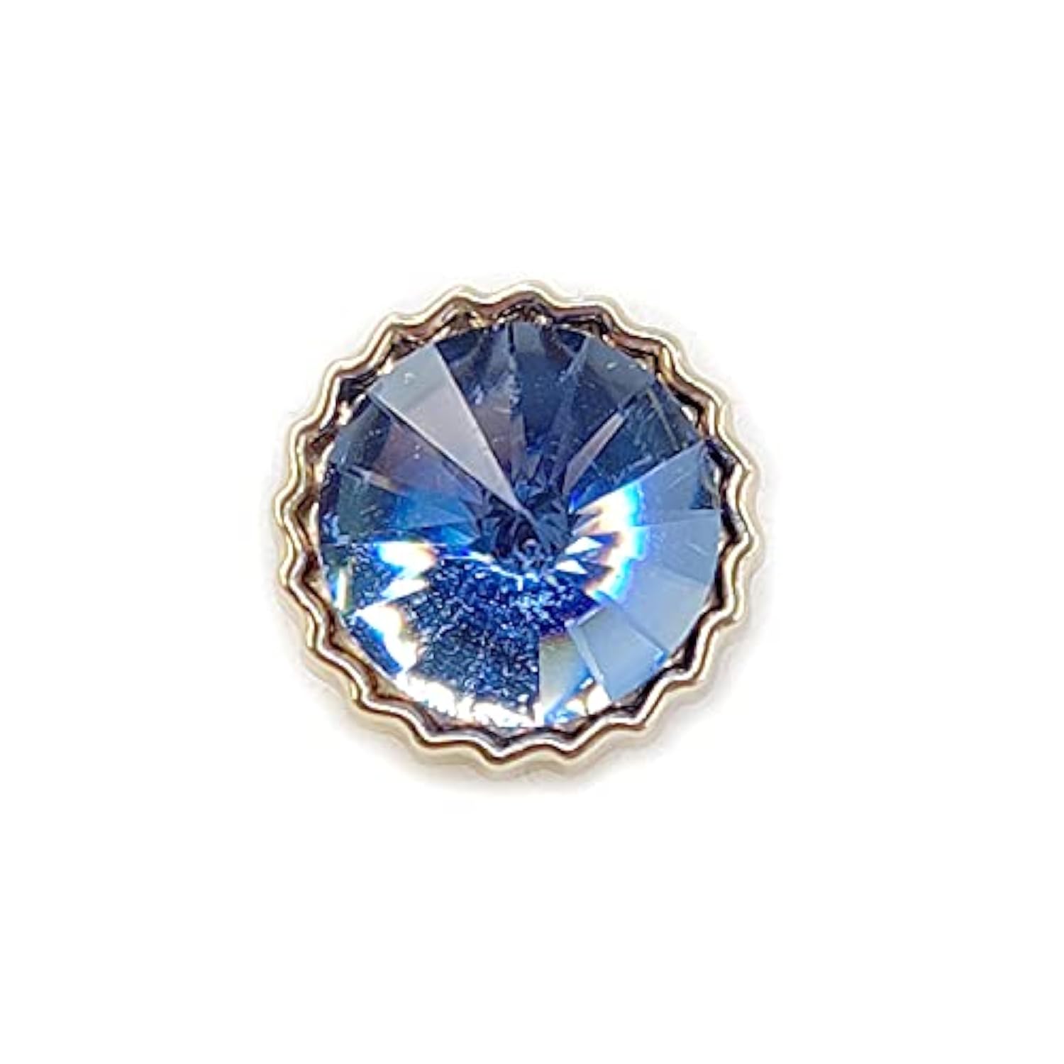 Decorative Blue Rhinestone Resin Sewing Shank Buttons 50 Pcs - 12.5Mm,