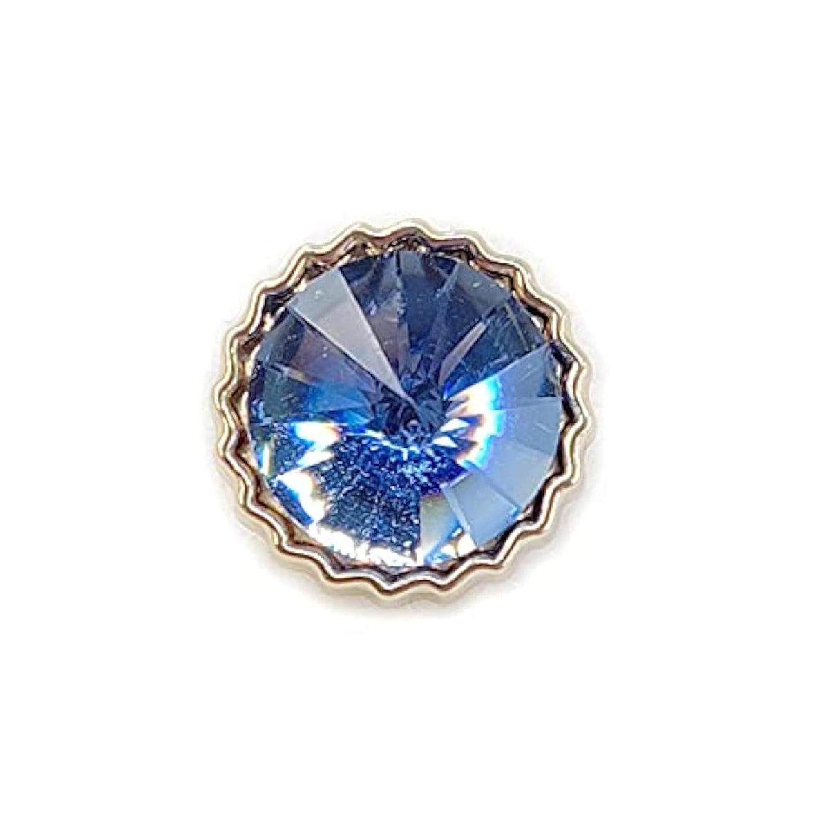 Decorative Blue Rhinestone Resin Sewing Shank Buttons 50 Pcs - 12.5Mm,