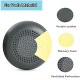 Zone Wired Earpads Replacement Compatible With Logitech Zone Wired On Ear Headphones (Do Not Fit Zone Wireless/Zone Wireless 2 / Zone 900) Ear Pads Cushions Protein Leather Gray