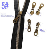 50Pcs #5 Rose Gold Pulls For Nylon Coil Zippers Metal Zipper Sliders F
