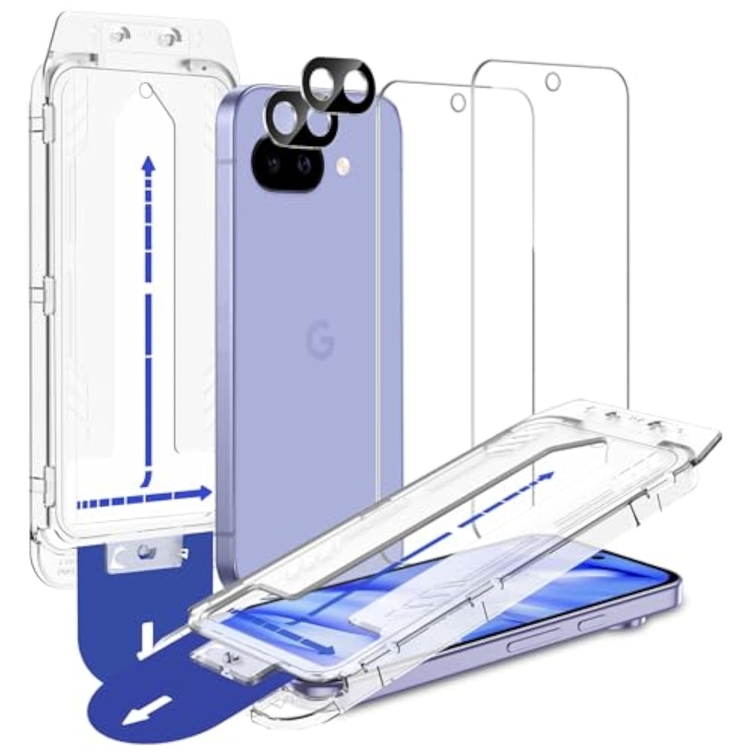 2+2 Pack Screen Protector for Google Pixel 9 Pro XL [6.8"], Tempered Glass, Auto Align, Case Friendly