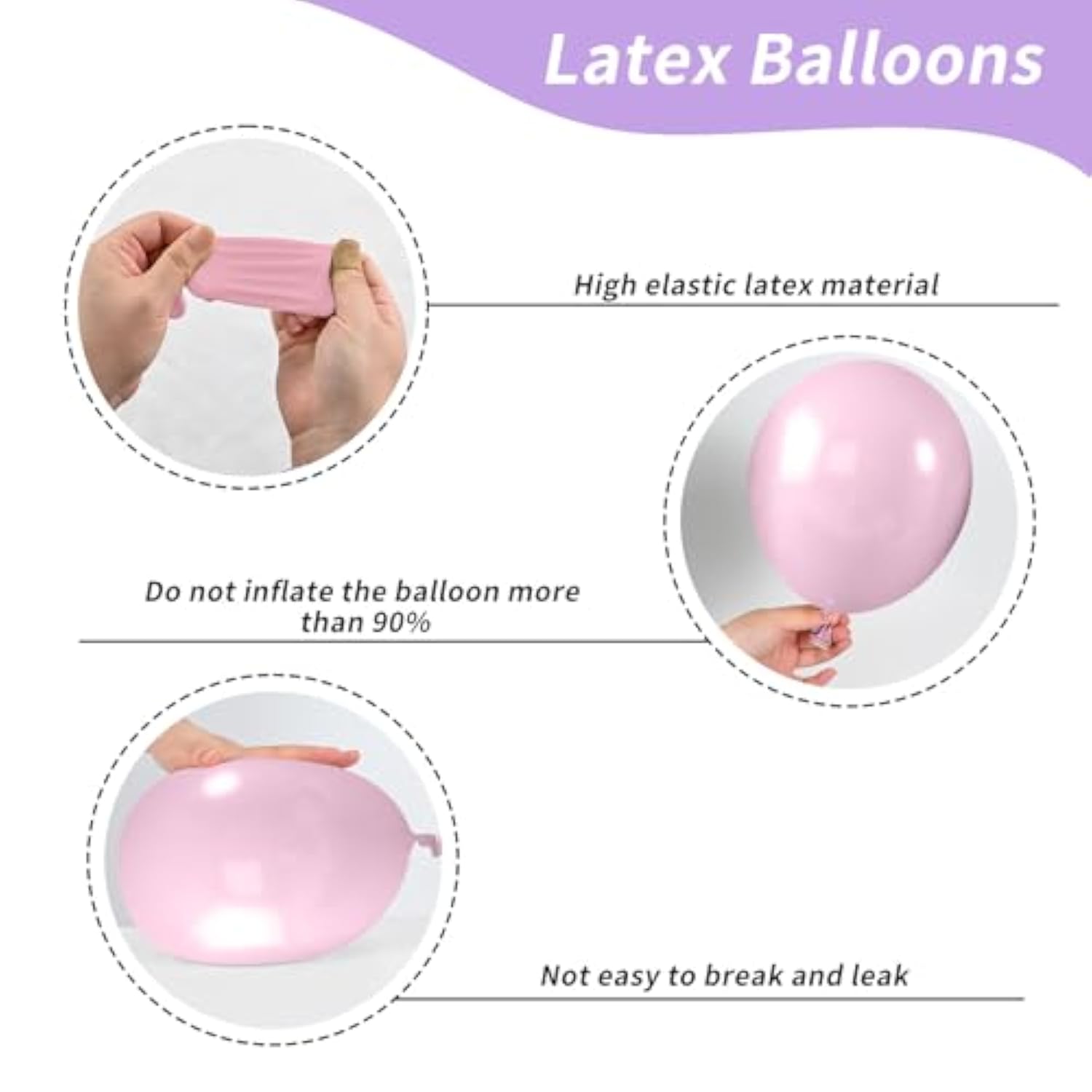 Maca Pink Purple Butterfly Printed Balloons - 52 Pcs 12 Inch, Perfect For Baby Shower, Girls' Birthday Parties, Or Wedding Decorations