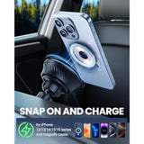 For Magsafe Car Mount Charger, Qi2.0 15W Magnetic Wireless Car Charger, Magsafe Charger For Iphone 16 Pro Max/16/15/14/13/12, Fast Charging Magnetic Phone Mount Holder, Black